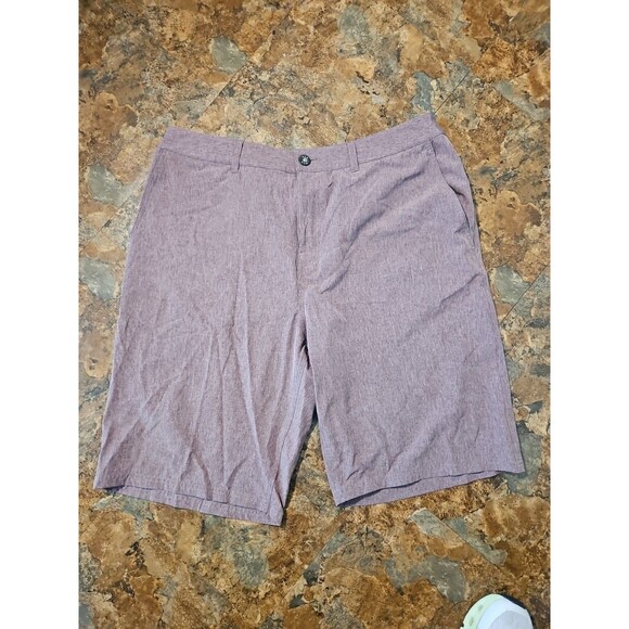 Bke‎ shorts mens size 36x 23 red purple hybrid athletic fit shorts - Picture 3 of 8